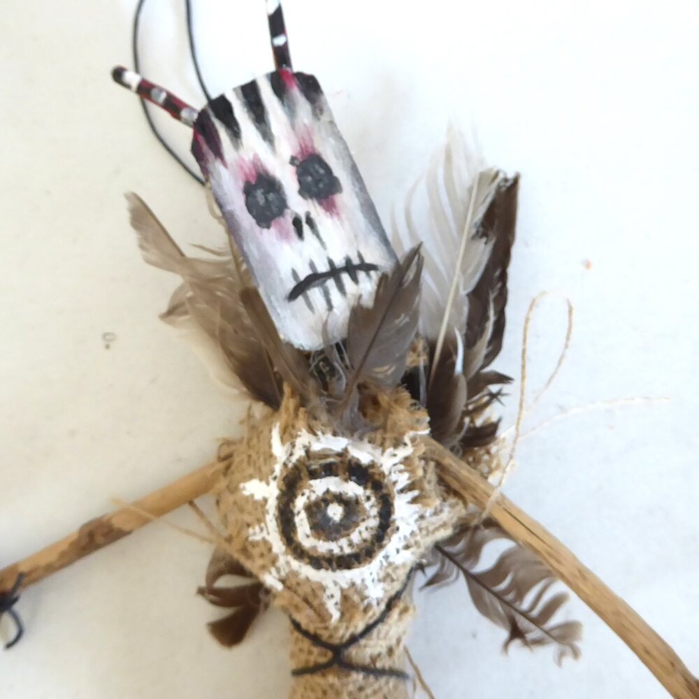 NEW OOAK 12” HANDCRAFTED VOODOO DOLL PRIMITIVE WITCH HALLOWEEN PROP ODDITY - Picture 3 of 13